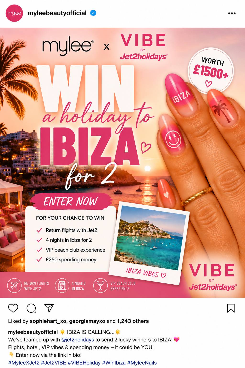 Mylee × Jet2 — Inspiring customers with the chance to win a holiday.