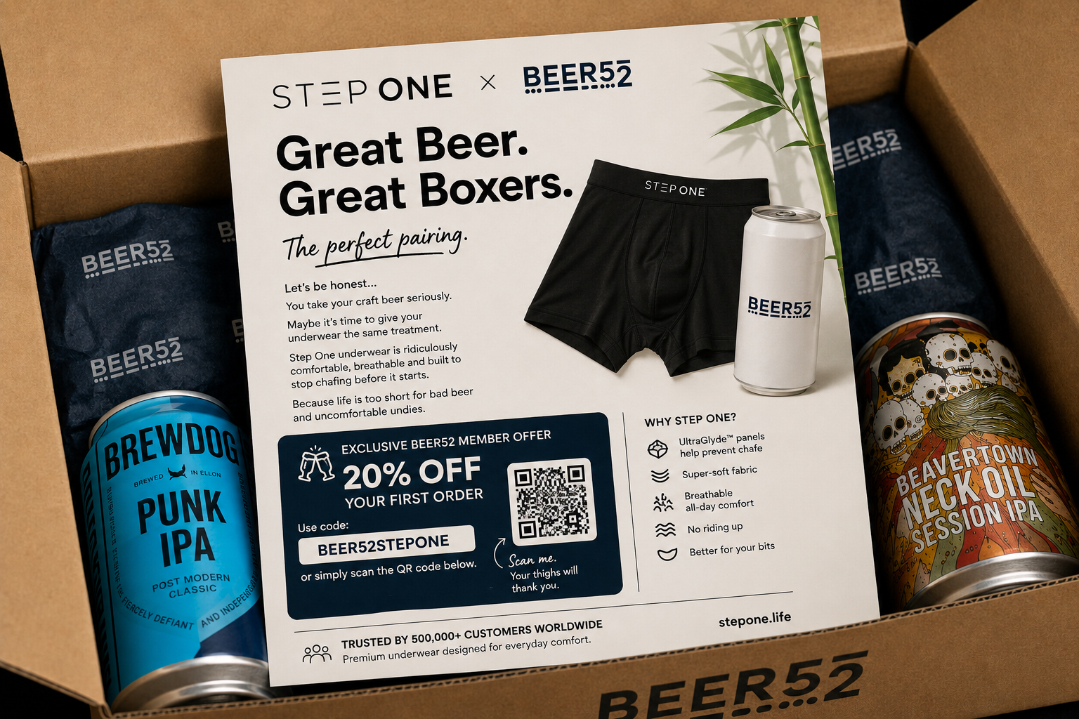 Step One × Beer52 — Introducing Step One to over 20,000 highly engaged households.